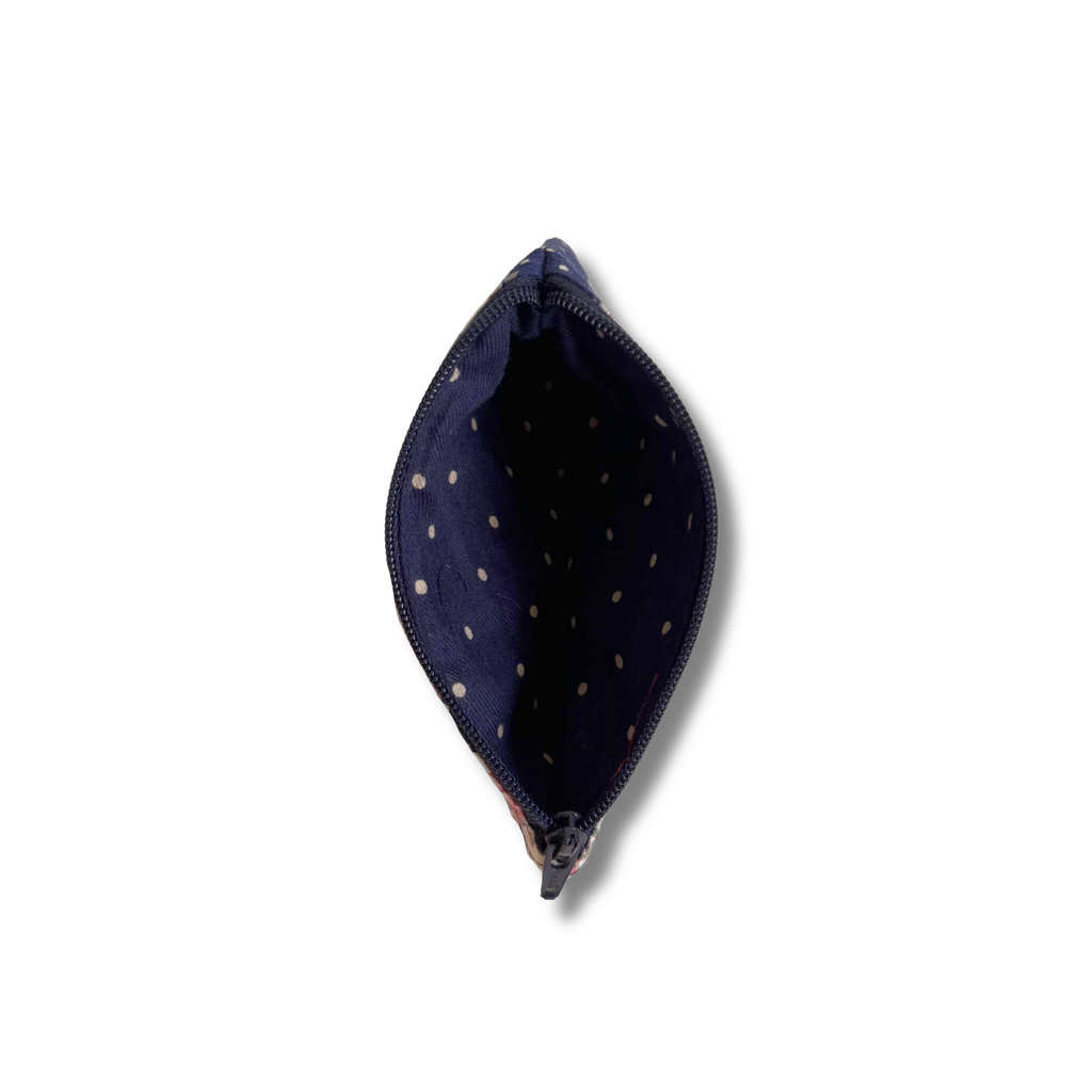 Hazel blue dot lining Purse